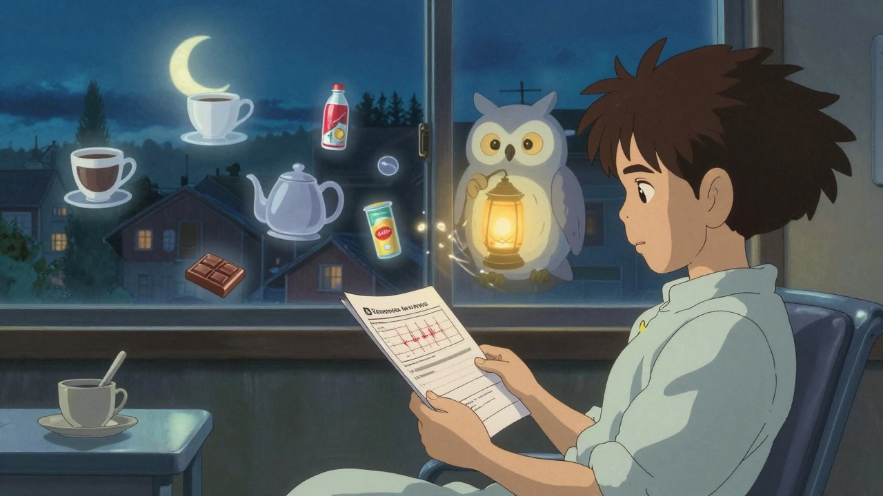 A patient’s caffeine-filled items are gently swept away by a spirit before a cardiac stress test.